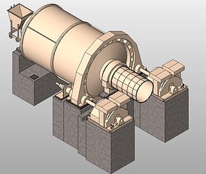 3D ball mills model