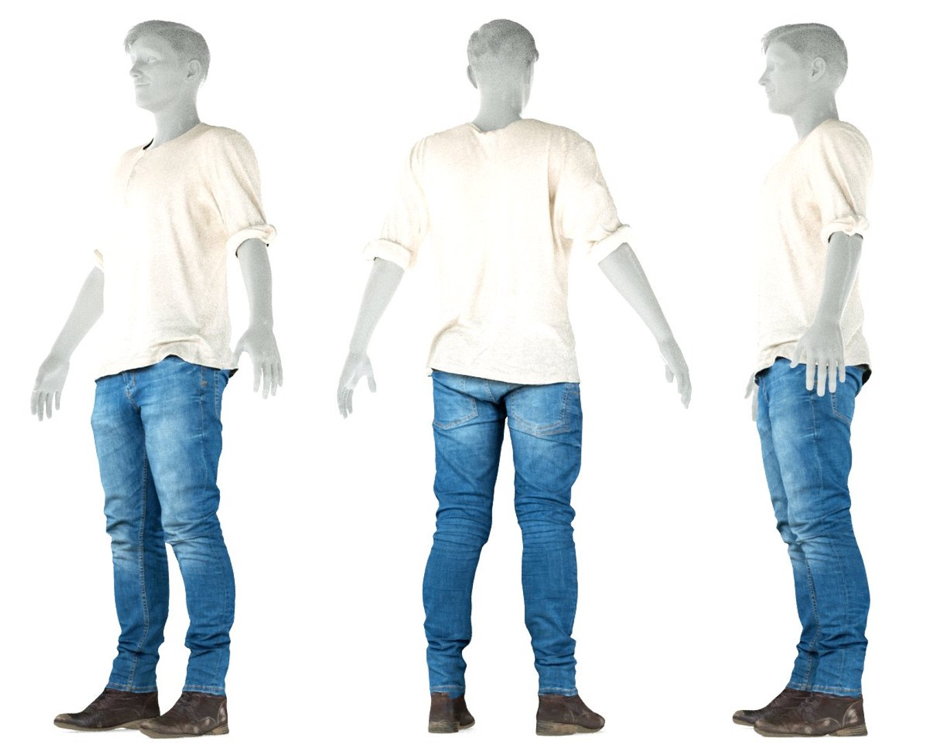 3D male clothing outfit model - TurboSquid 1329844