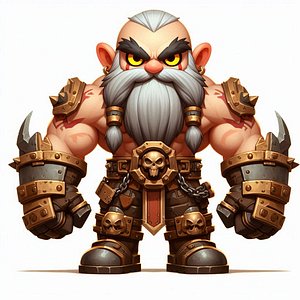 3D Dwarven Warlord