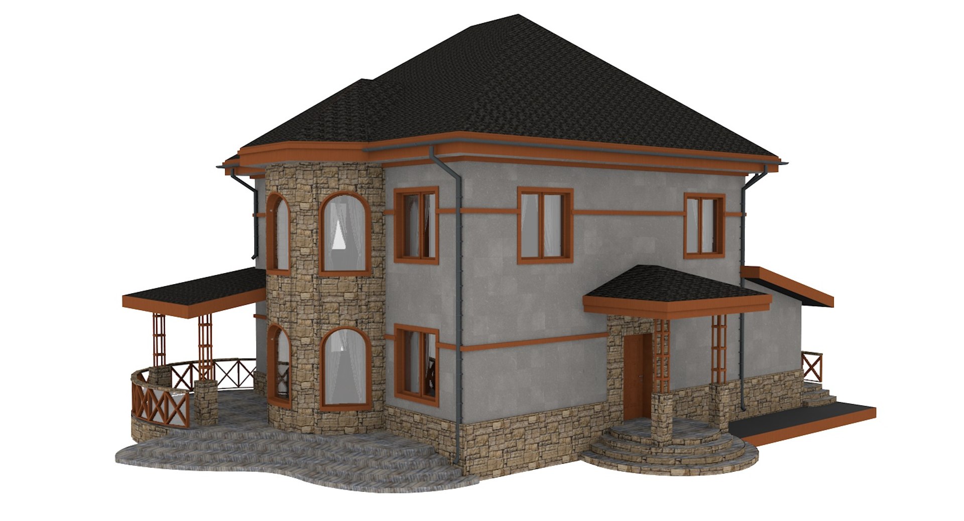 3D Model Stone House - TurboSquid 1239749