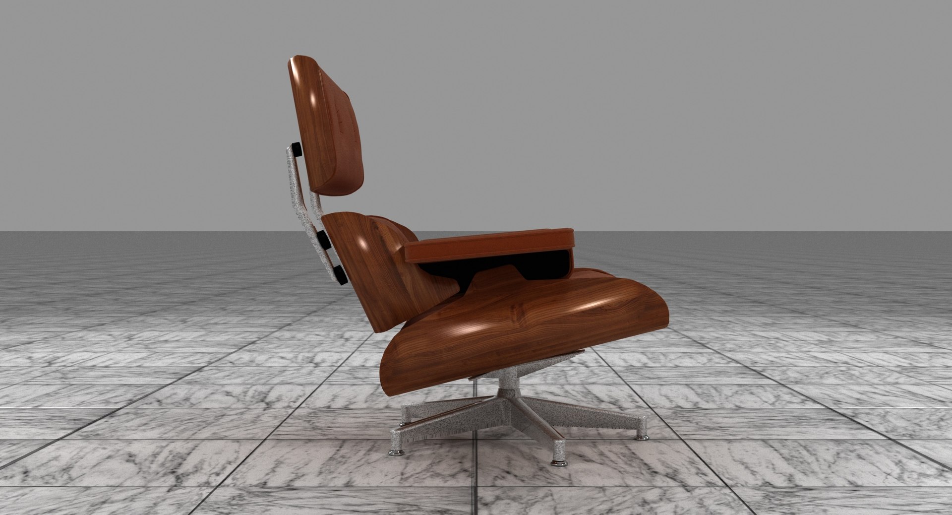 Eames Lounge Classic Chair Arancio Fabric Cherry Details 3D Model ...