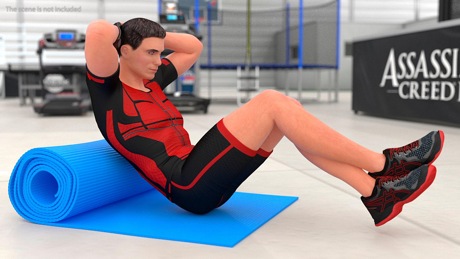 Exercise Trainer Rigged for Cinema 4D 3D model preview