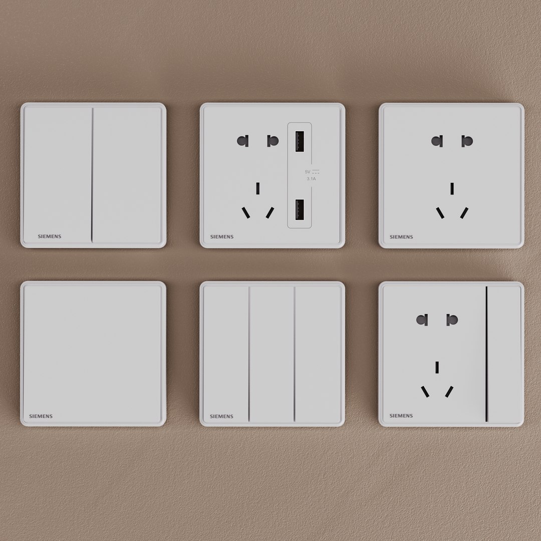 Switch Socket Panel 3D - TurboSquid 1992365