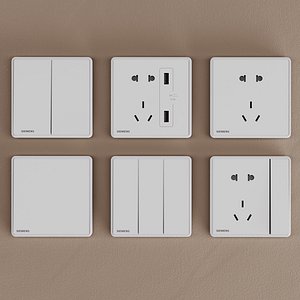 Switch socket panel 3D