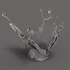 3D model water splash