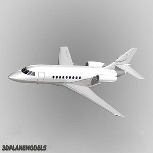 3d model of dassault falcon business jet
