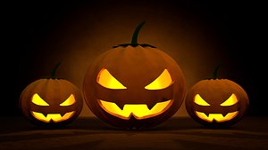 3D pumpkin lanterns