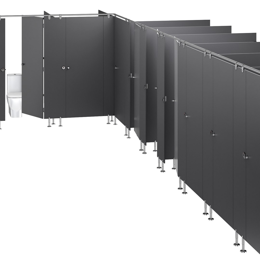 Sanitary Partitions FunderMax 3 3D Model - TurboSquid 1955369