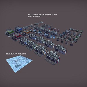 RTS Sci-Fi game assets v3