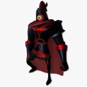 Stylized Dark Fantasy Knight Enemy Character 3D
