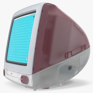 Retro CRT Monitor PC Red