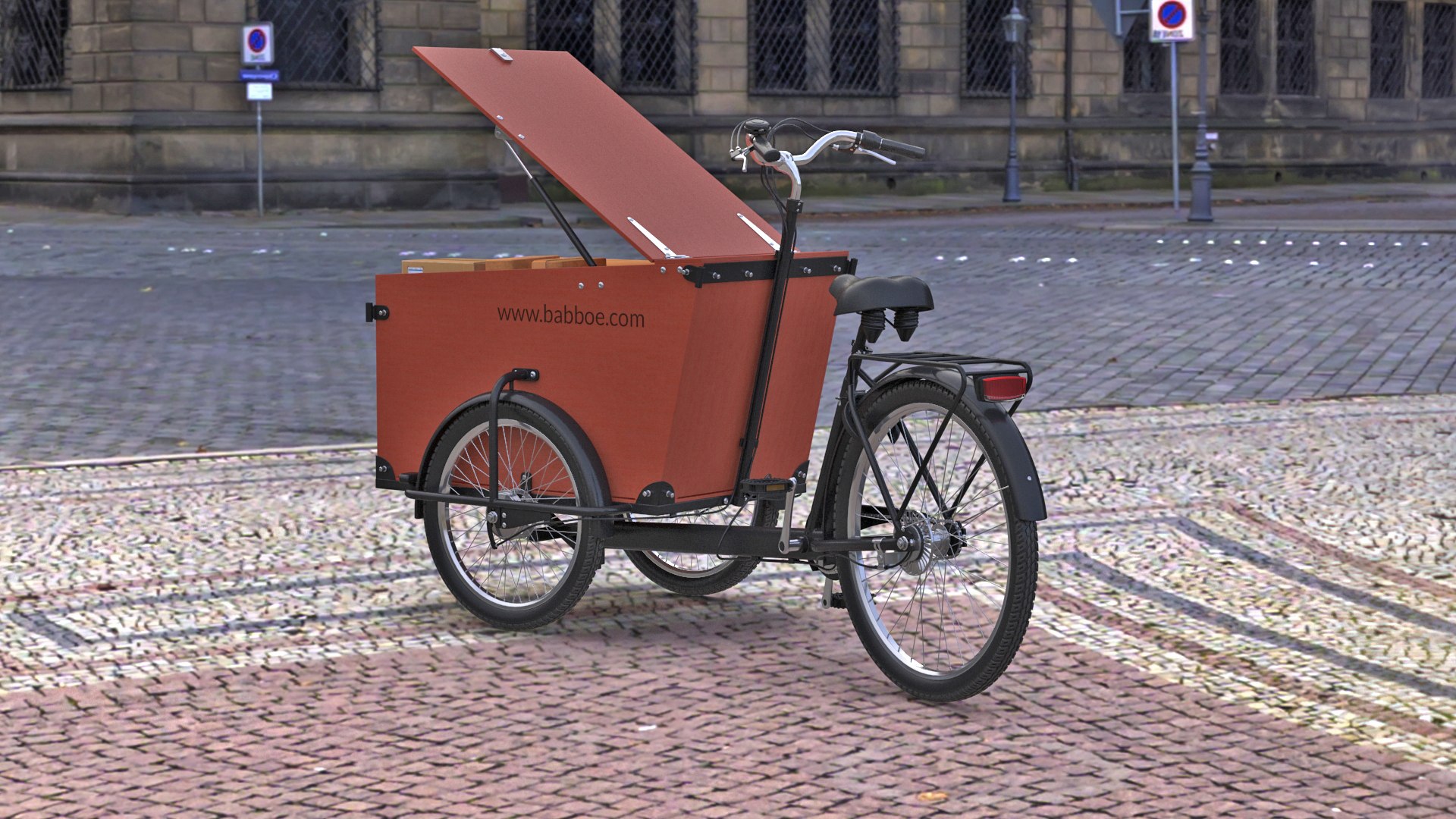 3D babboe transporter cargo bike https://p.turbosquid.com/ts-thumb/XG/P37kCh/81Lh2eXf/babboetransportercargobikeriggedc4dmodel003/jpg/1589689135/1920x1080/fit_q87/d07d3f82a58595aae8b245a4210d619f41564c46/babboetransportercargobikeriggedc4dmodel003.jpg