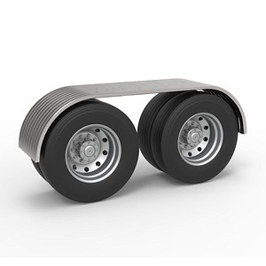 Semi truck Rear fenders Set 8 Scale 1 to 25 3D