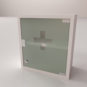 First Aid Glass Cabinet 3D model