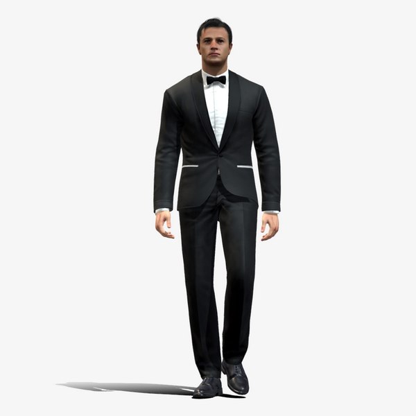 3D Rigged Man in suit model