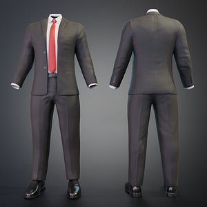 Men Formal Suit Animation and Game Ready