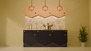 3D Meridian Aurelia Pendant Light model