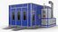 Automotive Paint Booth with Vehicle