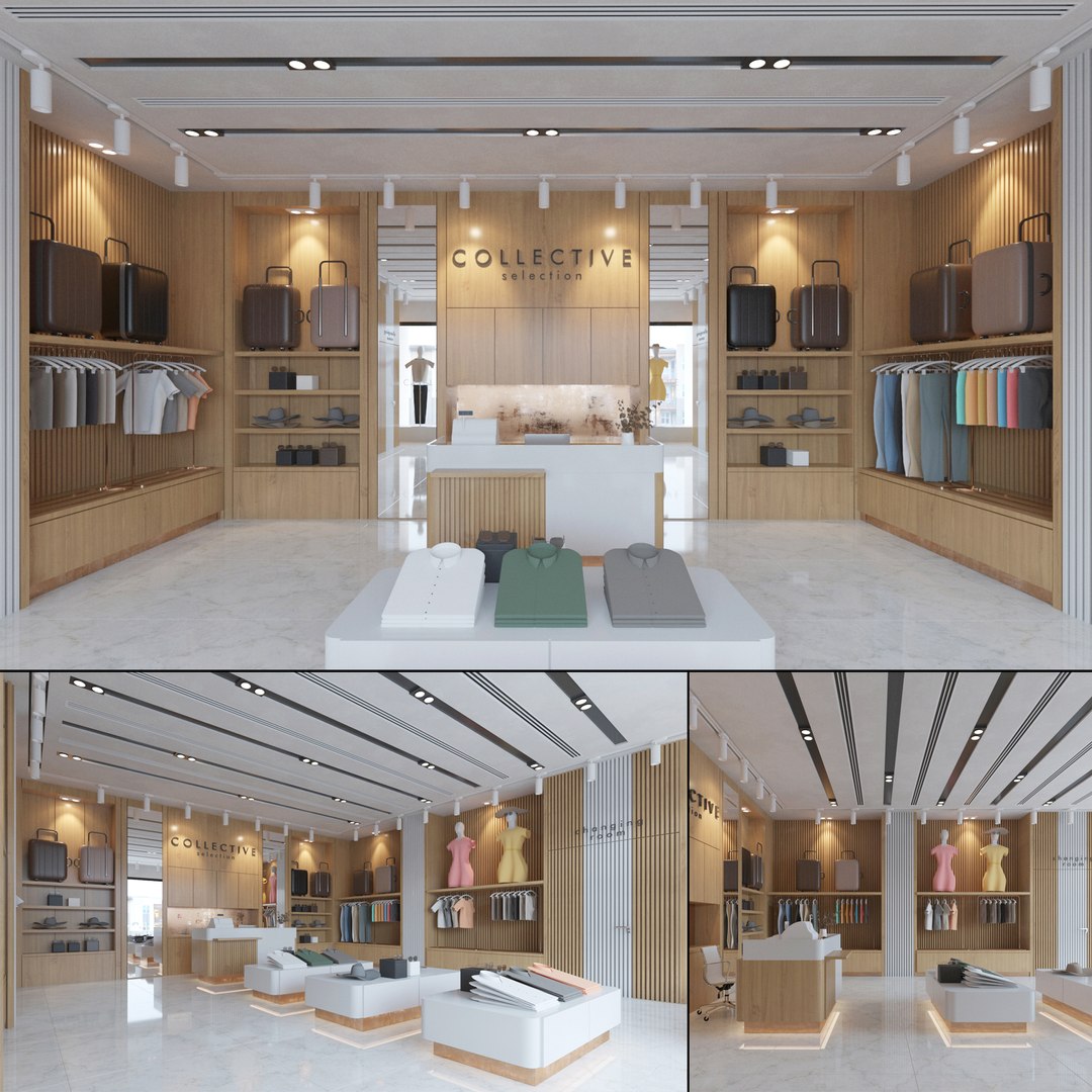 Clothing Store Interior Bundle Model - TurboSquid 2396183