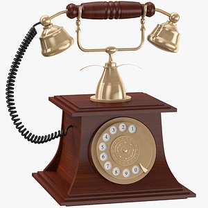 3D Vintage Telephone model