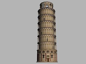 leaning tower pisa 3d model