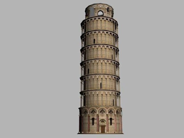 leaning tower pisa 3d model