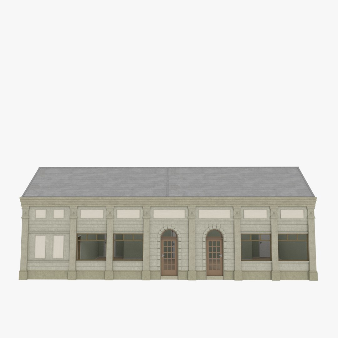 european building interior stores 3d obj