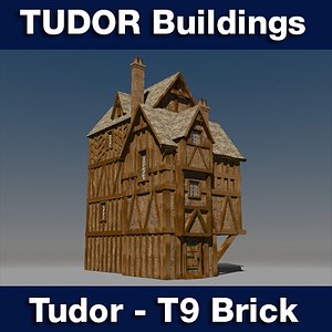 t tudor style medieval building 3ds