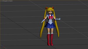 Sailor Moon 3D Model (3DS, OBJ, MAX, FBX)