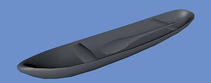 3d model canoe paddle
