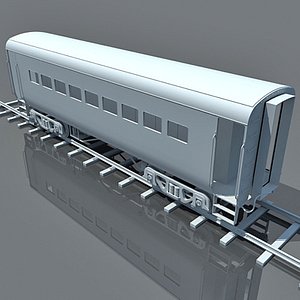 3d model train passenger car
