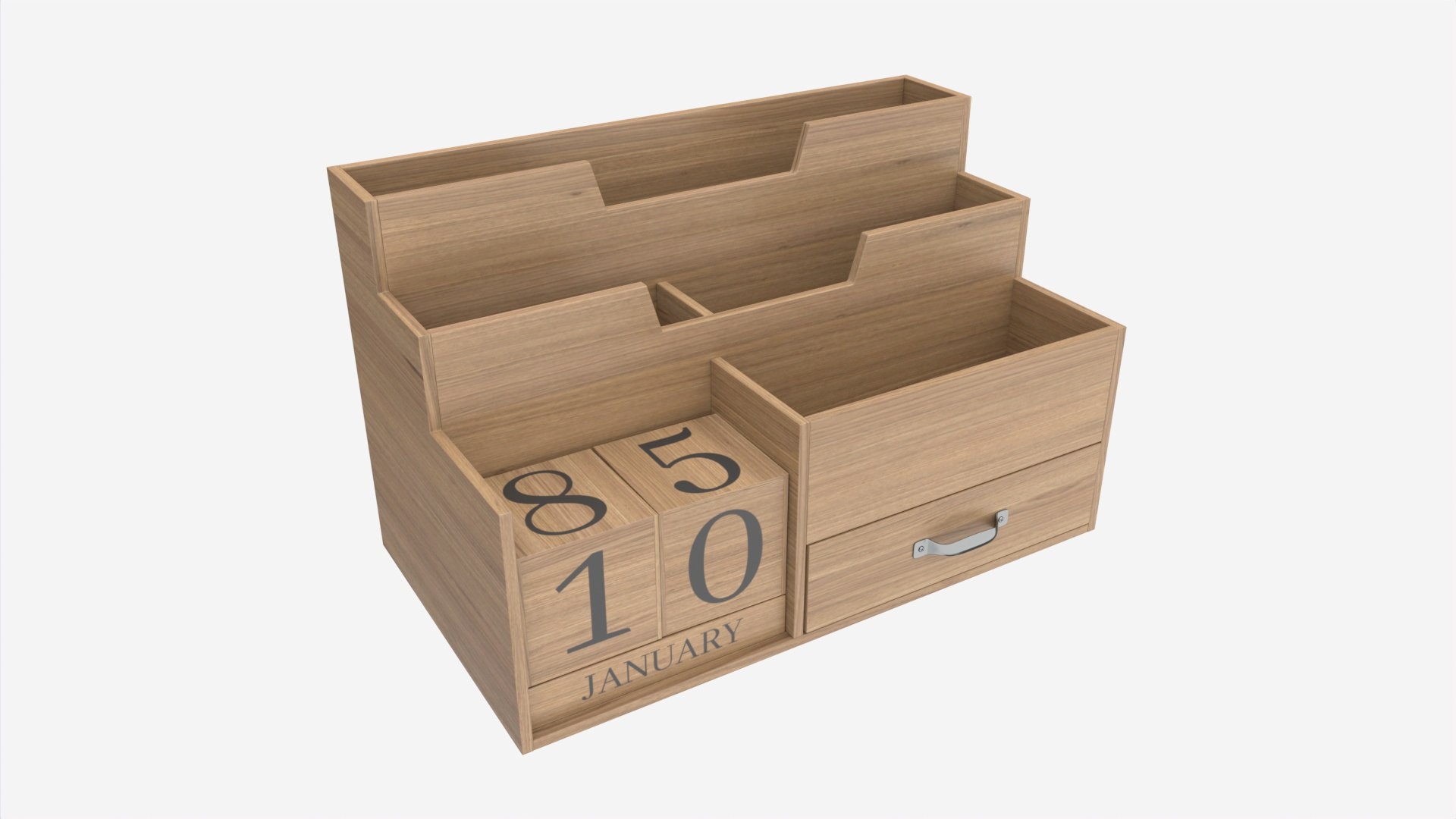 3D Model Wooden Desk Organizer 03 - TurboSquid 1967592