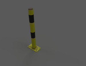parking post barrier 3D model