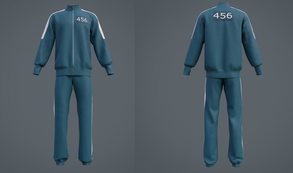 modelo 3d Uniforme de jugadores de Squid Game - Disfraz de chándal  masculino 456 - TurboSquid 1806881