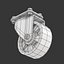 3D caster set wheel model