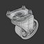 3D caster set wheel model