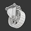 3D caster set wheel model