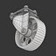 3D caster set wheel model