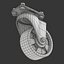 3D caster set wheel model