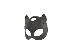 Prop078 Leather Cat Mask 3D