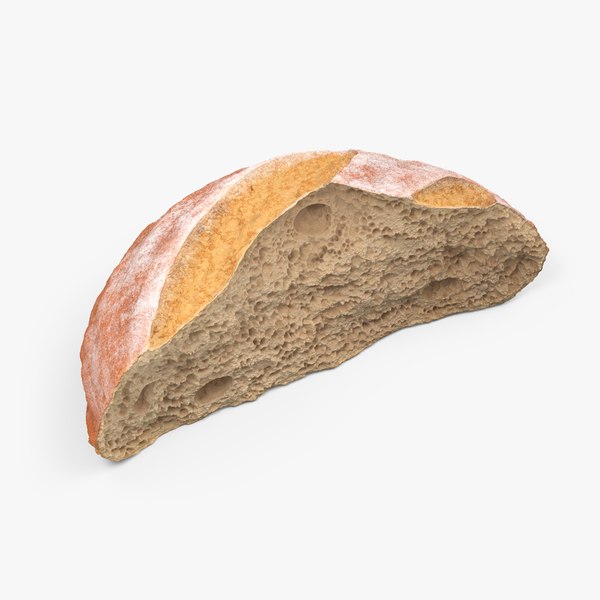 3D model Broken Half Round Bread