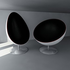 pod egg chairs 3d model