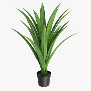 Yucca Artificial Plant in Pot 3D model
