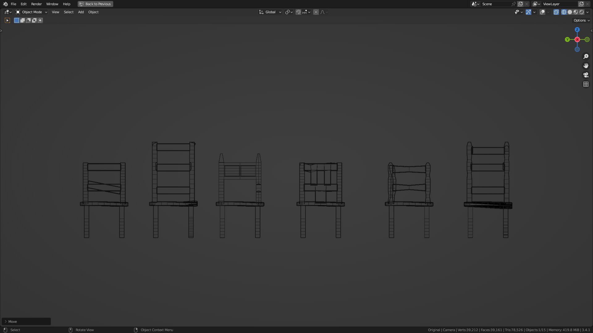 3D Wooden Chairs with broken variants https://p.turbosquid.com/ts-thumb/XH/OmrtGo/kJ/chairs_wireframe/png/1677343510/1920x1080/fit_q87/6a68bfecb12d8232425c4dd270e69964a8ea009c/chairs_wireframe.jpg