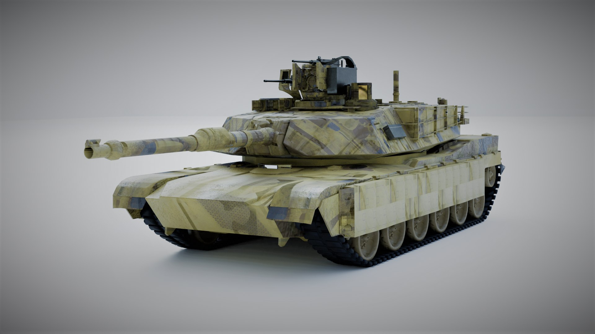 M1 Abrams tank with interior 3D model - TurboSquid 2105230