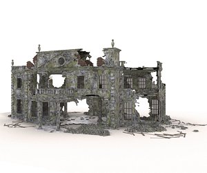 3D ruined building architectural