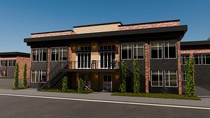 3D Industrial Building - Blender