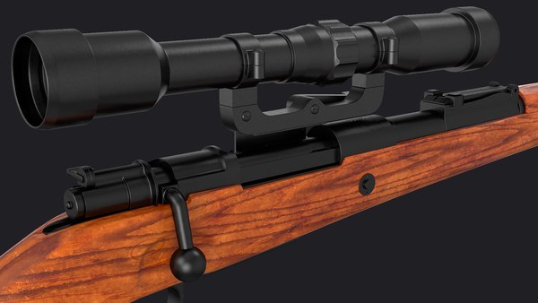 Mauser Kar98k Bolt Action Rifle Com Mira Modelo 3d Turbosquid 1653255