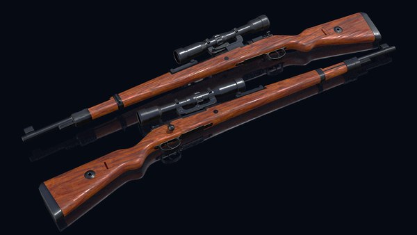 Mauser Kar98k Bolt Action Rifle Z Lunetą Model 3d Turbosquid 1653255