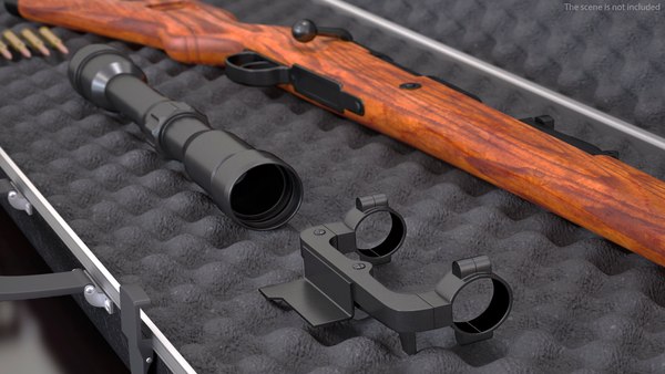 Modèle 3d De Carabine à Verrou Mauser Kar98k Avec Lunette Turbosquid